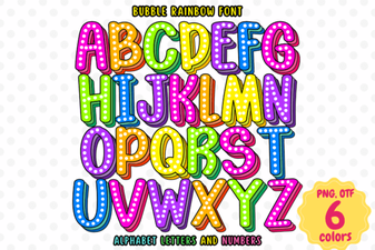 Bubble Rainbow Fonts: Playful Designs for Creative Projects