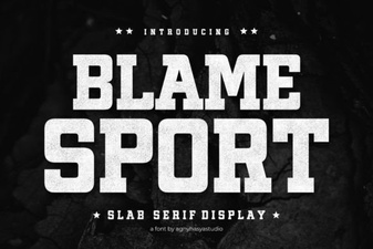 Blame Sport Font for Design Projects