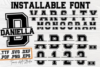 Varsity Monogram Fonts for Bold Sports Design