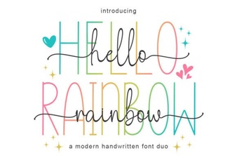The Hello Rainbow Duo Font for Creative Web Design